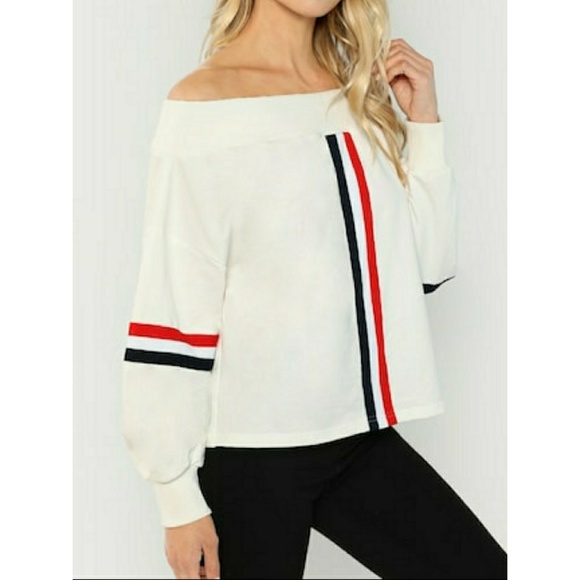 ⬇️VIVA | Off Shoulder Sweatshirt - Picture 2 of 6